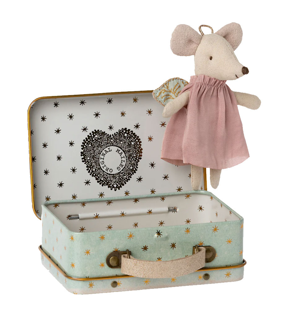 Maileg Maileg angel mouse in suitcase