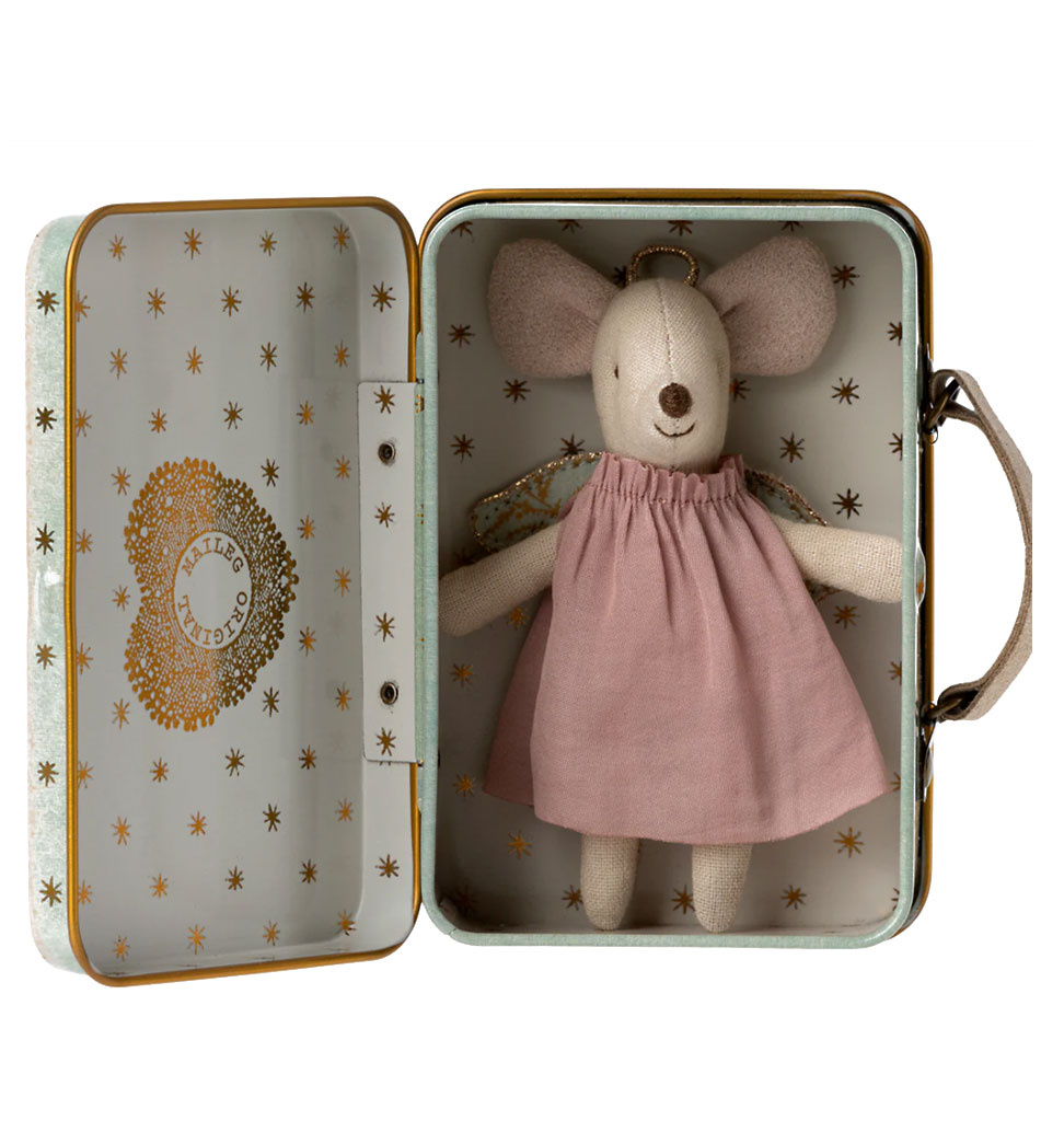 Maileg Maileg angel mouse in suitcase