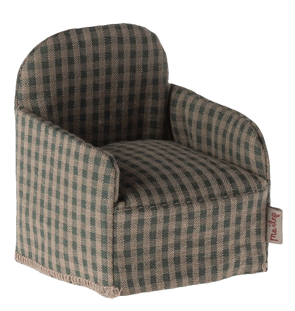 Maileg Maileg Stuhl für die Mäuse / grün kariert