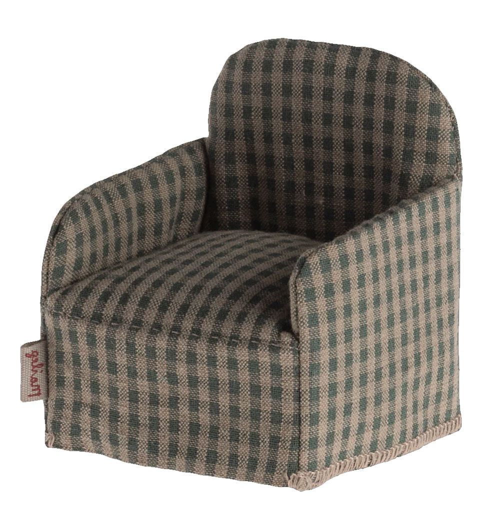 Maileg Maileg Stuhl für die Mäuse / grün kariert