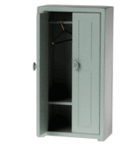 Maileg Maileg Holzschrank für die Mäuse (inkl. 3 Kleiderbügel) / Soft Blue