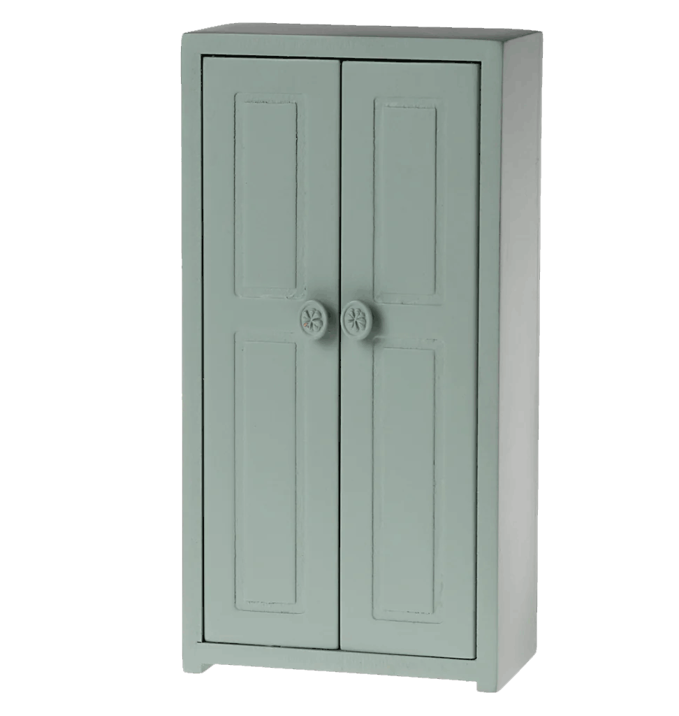Maileg Maileg Holzschrank für die Mäuse (inkl. 3 Kleiderbügel) / Soft Blue