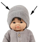 Minikane  Minikane Gordi poppen en Bambinis grijze gebreide muts Marius