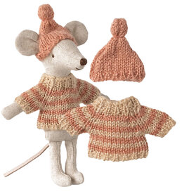 Maileg Maileg gebreide sweater met muts voor Big Sister muis