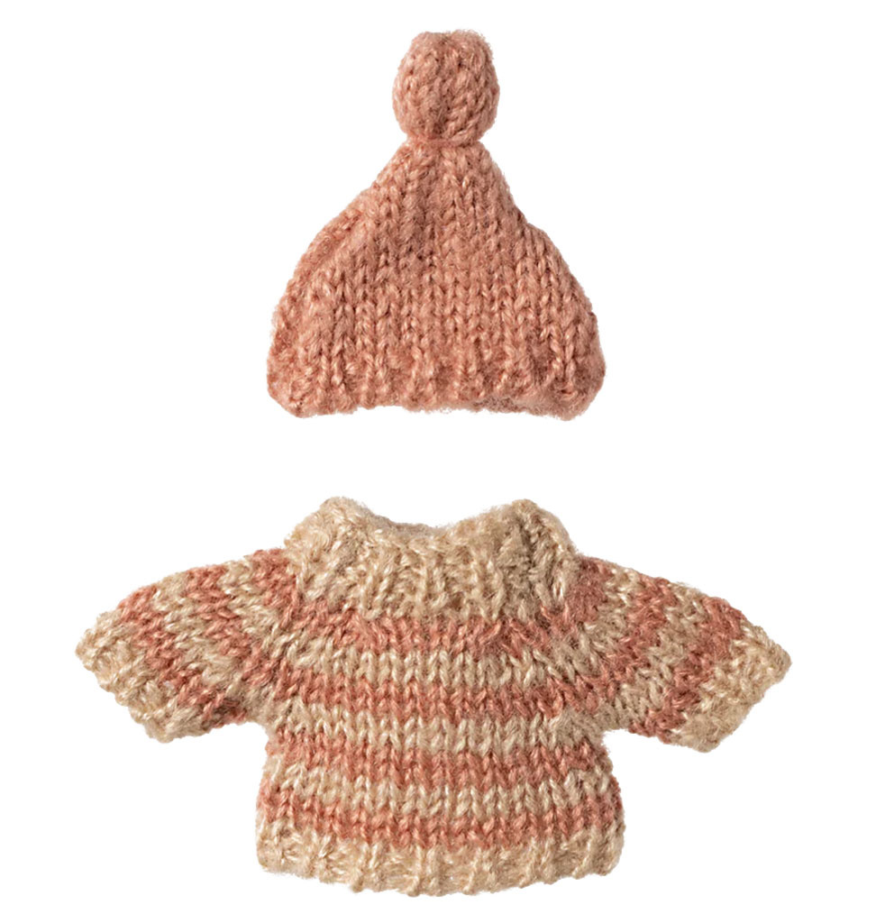 Maileg Maileg knitted sweater and hat for Big Sister mouse