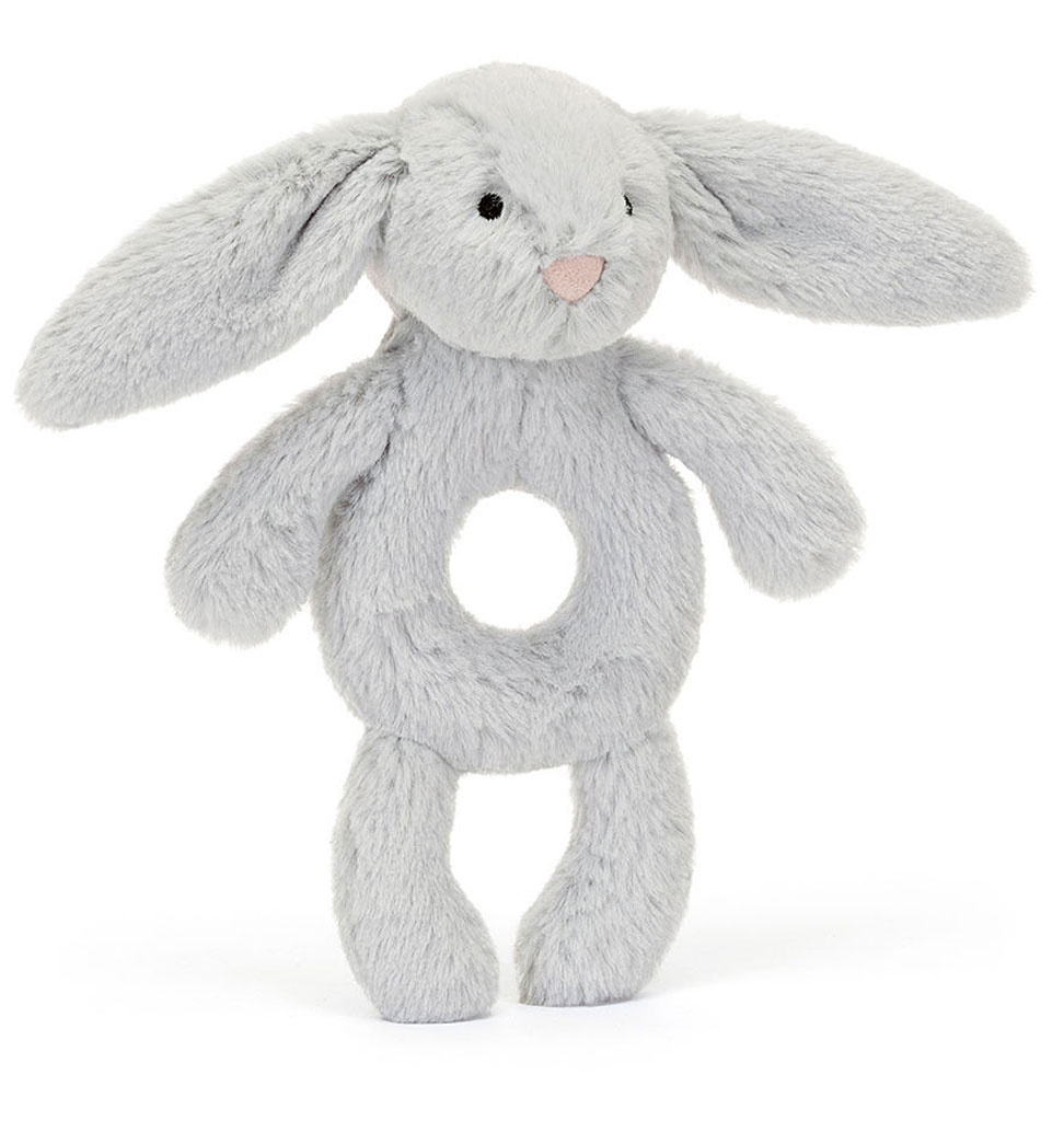 Jellycat knuffels Jellycat Schüchternes Hasenrasselchen / Silber