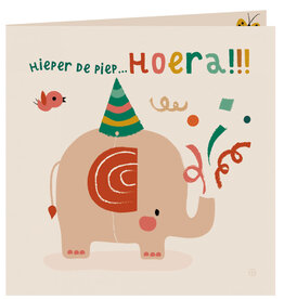 By-Bora By-Bora-Karte mit Umschlag / Hurra-Elefant