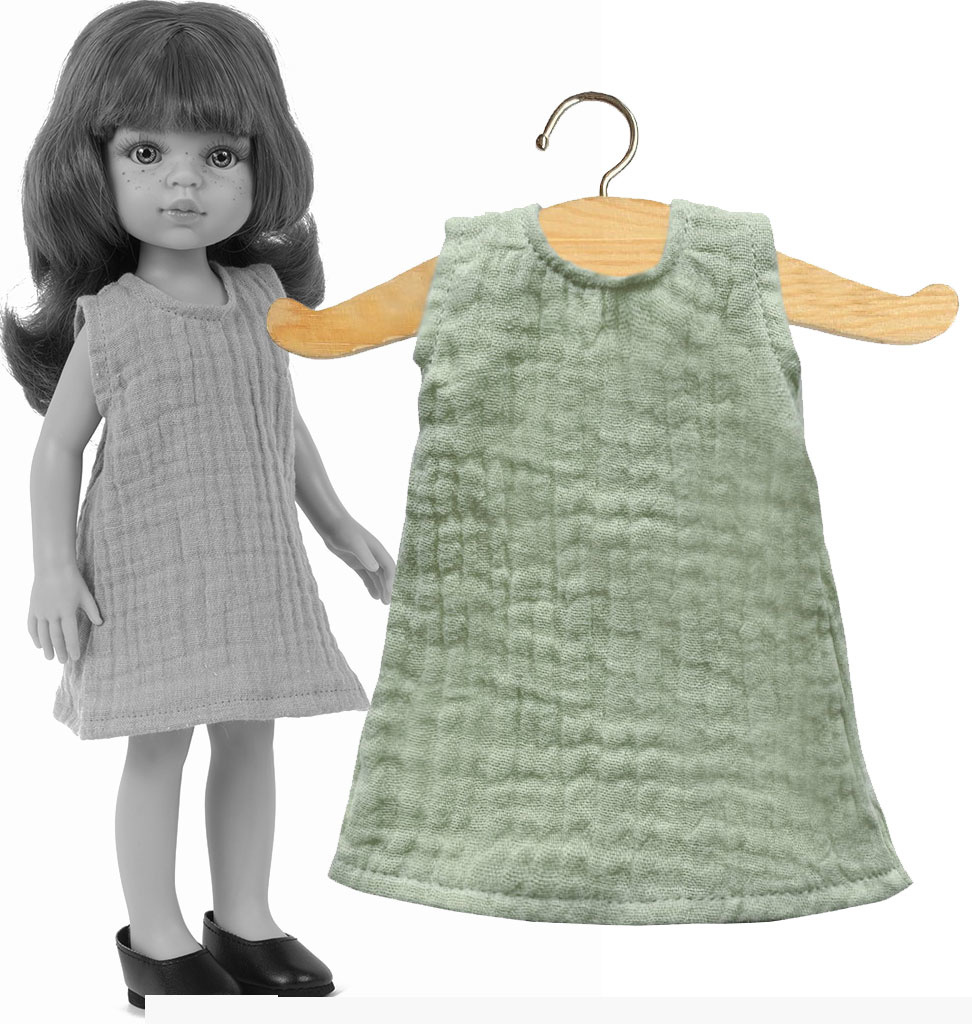 Minikane  Minikane groen  jurkje voor Amigas poppen