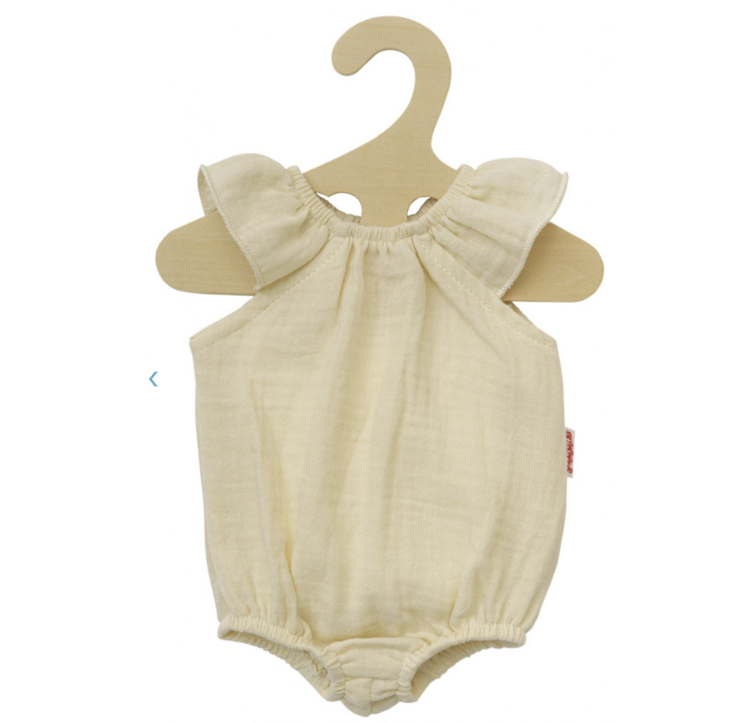 Heless Ärmelloser Strampler für Gordi-Puppen / Farbe Ecru