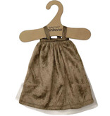 Minikane  Minikane Amigas doll dress velvet brown with Minikane clothes hanger