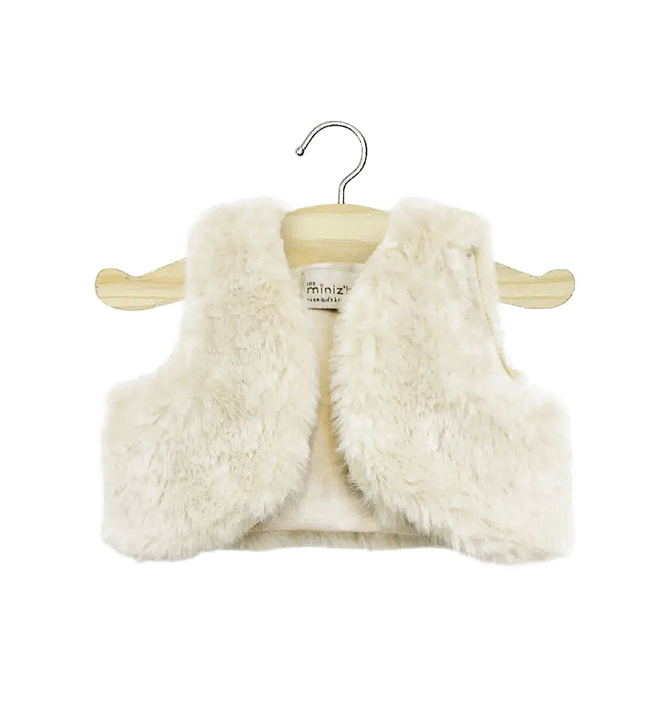 Minikane  Minikane vest imitation fur Tao for Gordi dolls / ecru