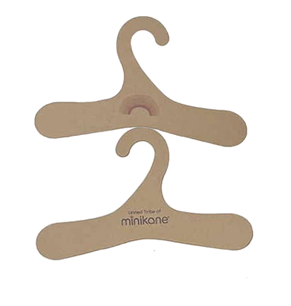 Minikane  Minikane zehn Kleiderbügel aus Pappe mit Minikane-Logo