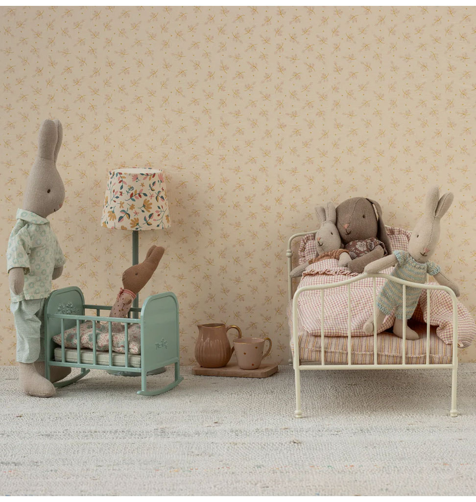 Maileg Maileg wiegje / schommelwiegje blauw mint