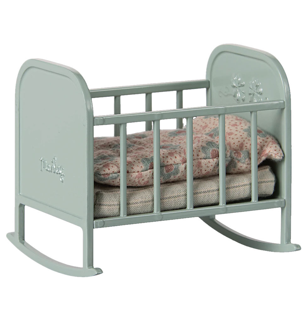 Maileg Maileg wiegje / schommelwiegje blauw mint