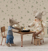 Maileg Maileg set table with two chairs for the mice / dark powder