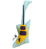the Lazy Jellyfish Rattle guitar with stripes by The Lazy Jellyfish