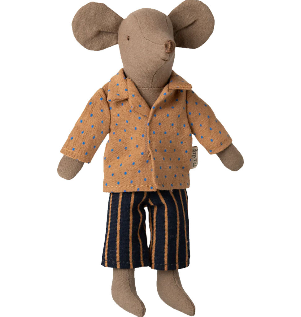 Maileg Maileg kledingset vader muis / overhemd en gestreepte broek