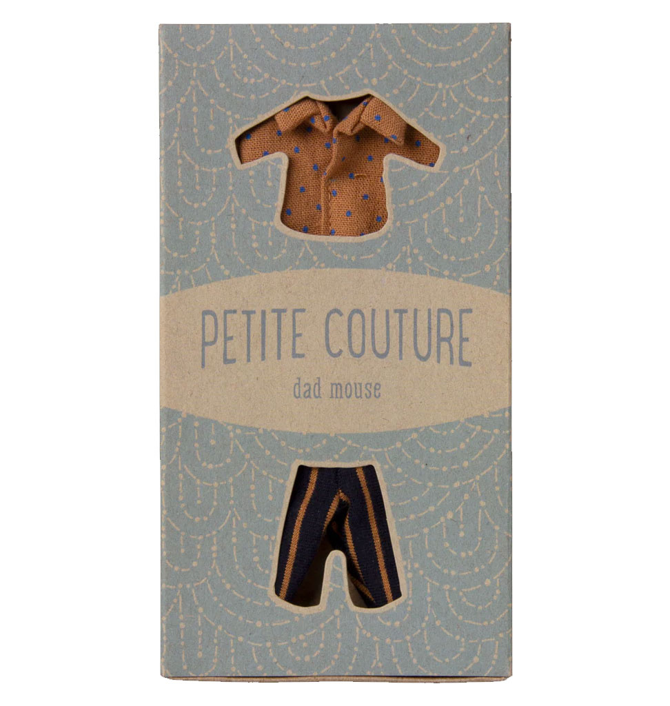 Maileg Maileg kledingset vader muis / overhemd en gestreepte broek