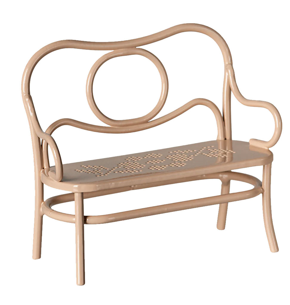 Maileg Maileg café set for the mice / pale pink / table with bench