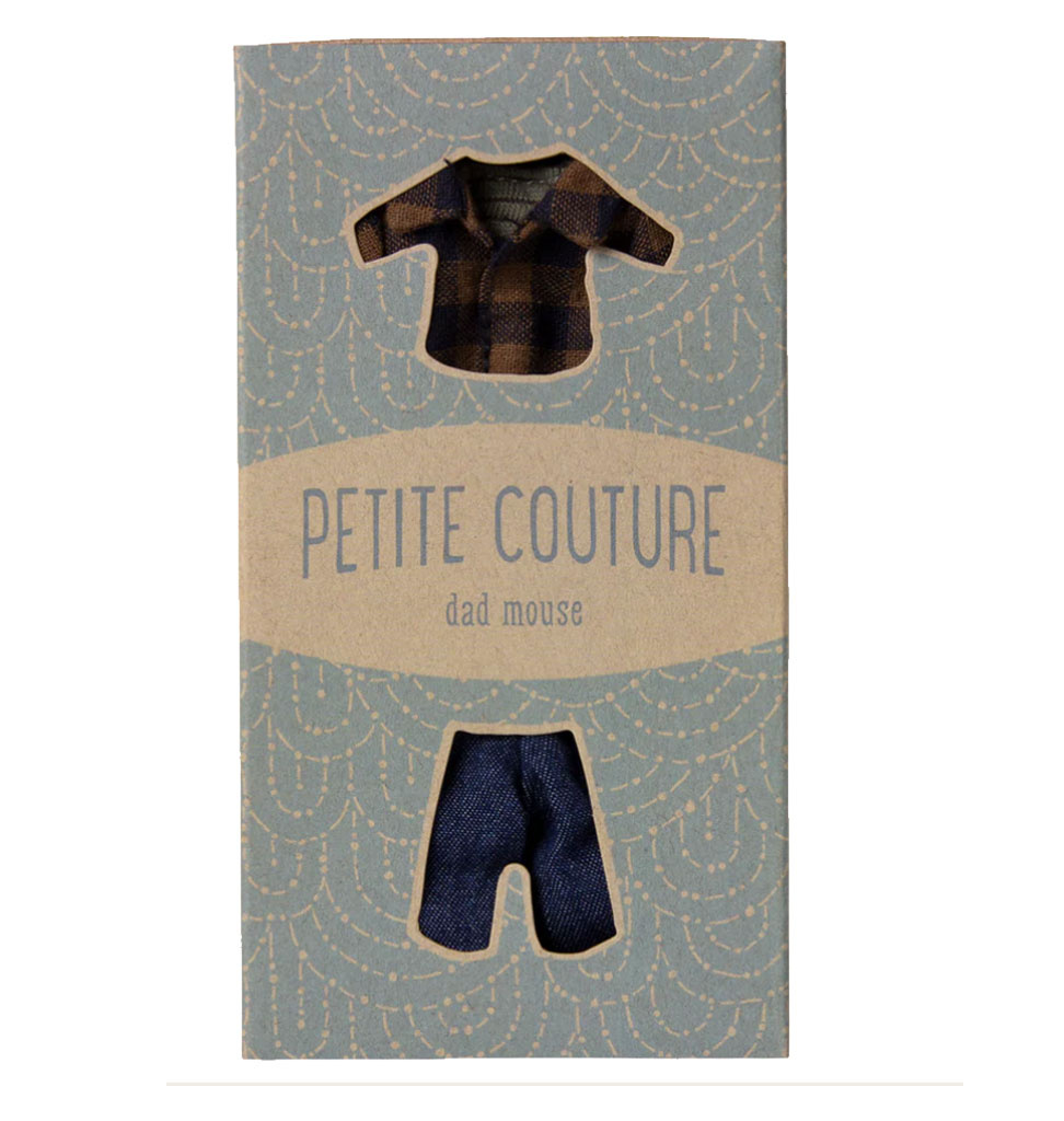 Maileg Maileg Kleidungsset Vater Maus / Kariertes Hemd und Jeans