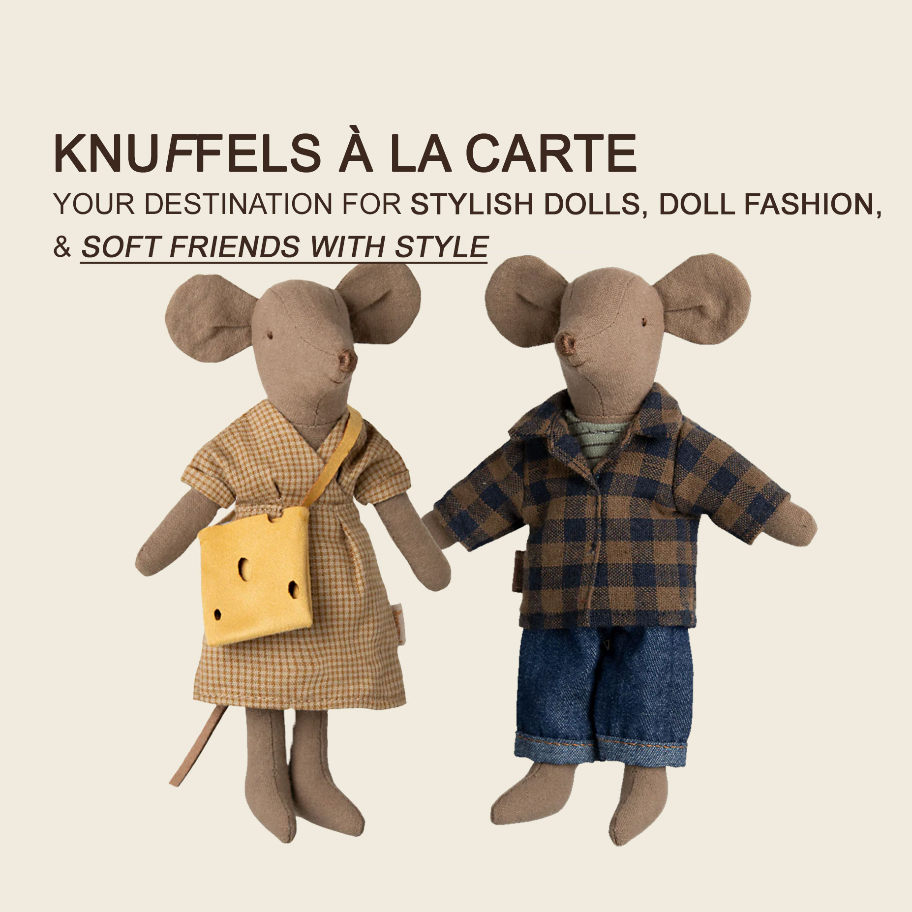 Maileg Maileg Kleidungsset Vater Maus / Kariertes Hemd und Jeans