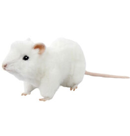 Hansa knuffels Hansa Creation white rat 19 cm