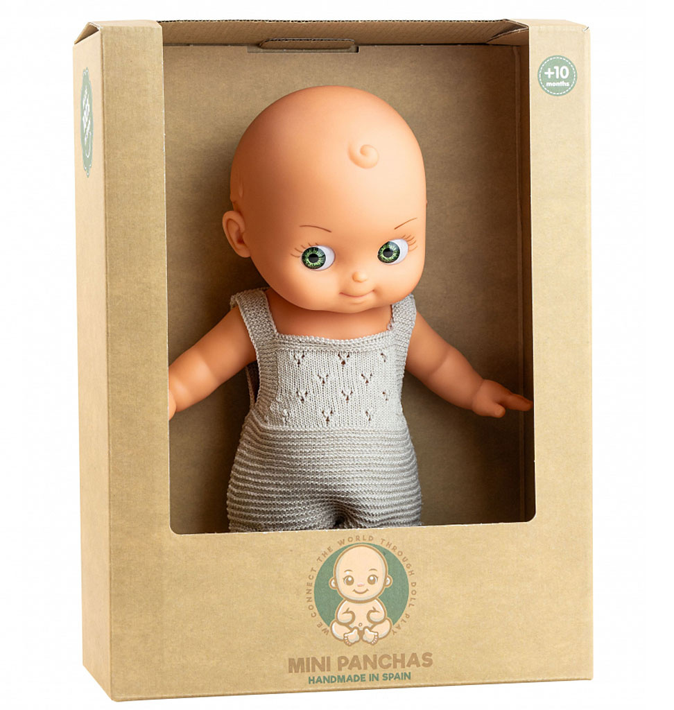 Paola Reina poppen Paola Reina Mini Panchas doll with gray romper