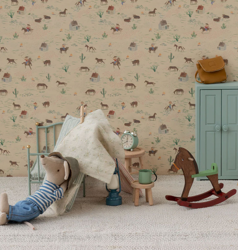 Maileg Wooden rocking horse for the Maileg mice / dark brown