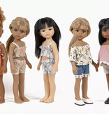 Minikane  Minikane Amigas / IVA Kleid mit Paris-Print + schwarzes Haarband