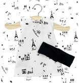 Minikane  Minikane Amigas / IVA-Kleid mit Paris-Aufdruck + schwarzes Stirnband