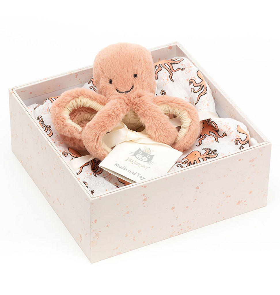 Jellycat knuffels Jellycat Odell octopus gift set
