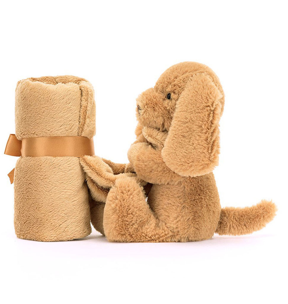 Jellycat knuffels Jellycat Bashful Toffee puppy soother / cuddle cloth