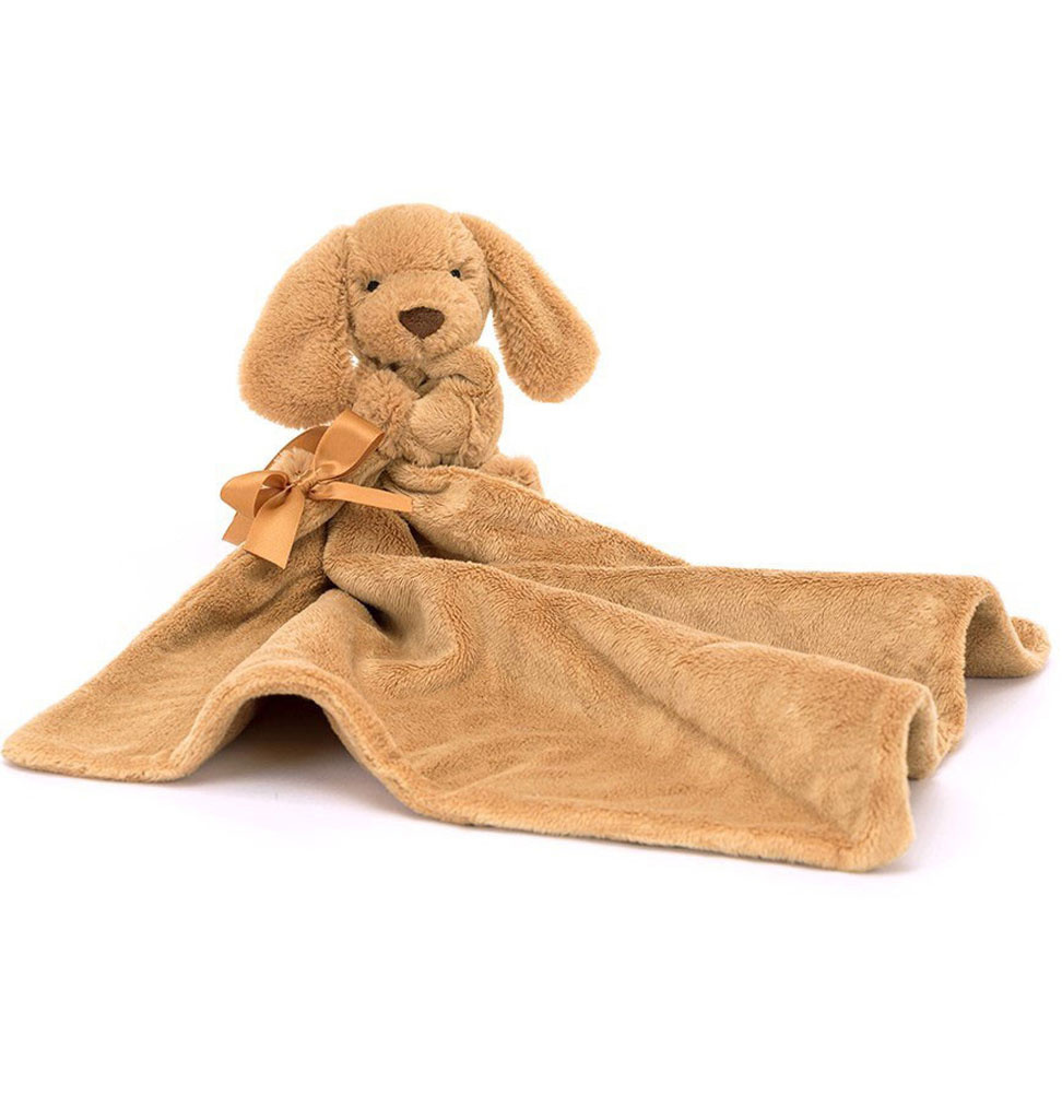 Jellycat knuffels Jellycat Bashful Toffee puppy soother / cuddle cloth