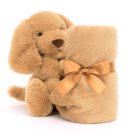 Jellycat knuffels Jellycat Bashful Toffee puppy soother / cuddle cloth