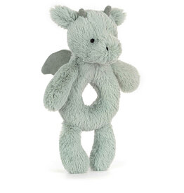 Jellycat knuffels Jellycat Bashful dragon / draakje rammelaar