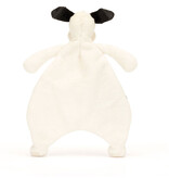Jellycat knuffels Jellycat Bashful black & cream puppy comforter / knuffeldoekje