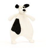 Jellycat knuffels Jellycat Bashful black & cream puppy comforter / knuffeldoekje