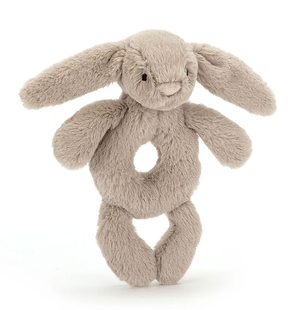 Jellycat knuffels Jellycat Bashful bunny rattle / beige