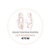 Minikane  Minikane Bambinis baby doll Yaëlle with Minikane clothing set marsala