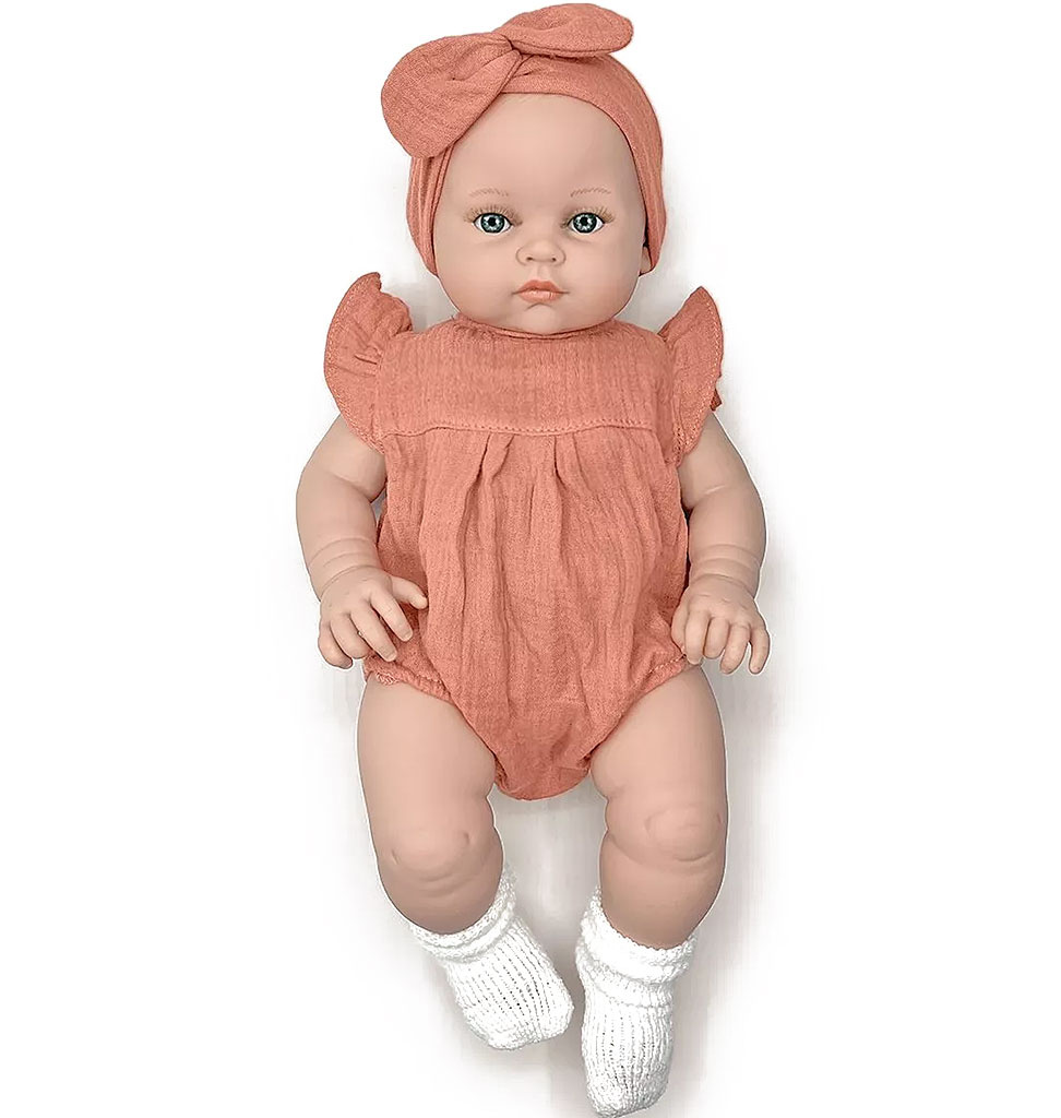 Minikane  Minikane Bambinis baby doll Yaëlle with Minikane clothing set marsala