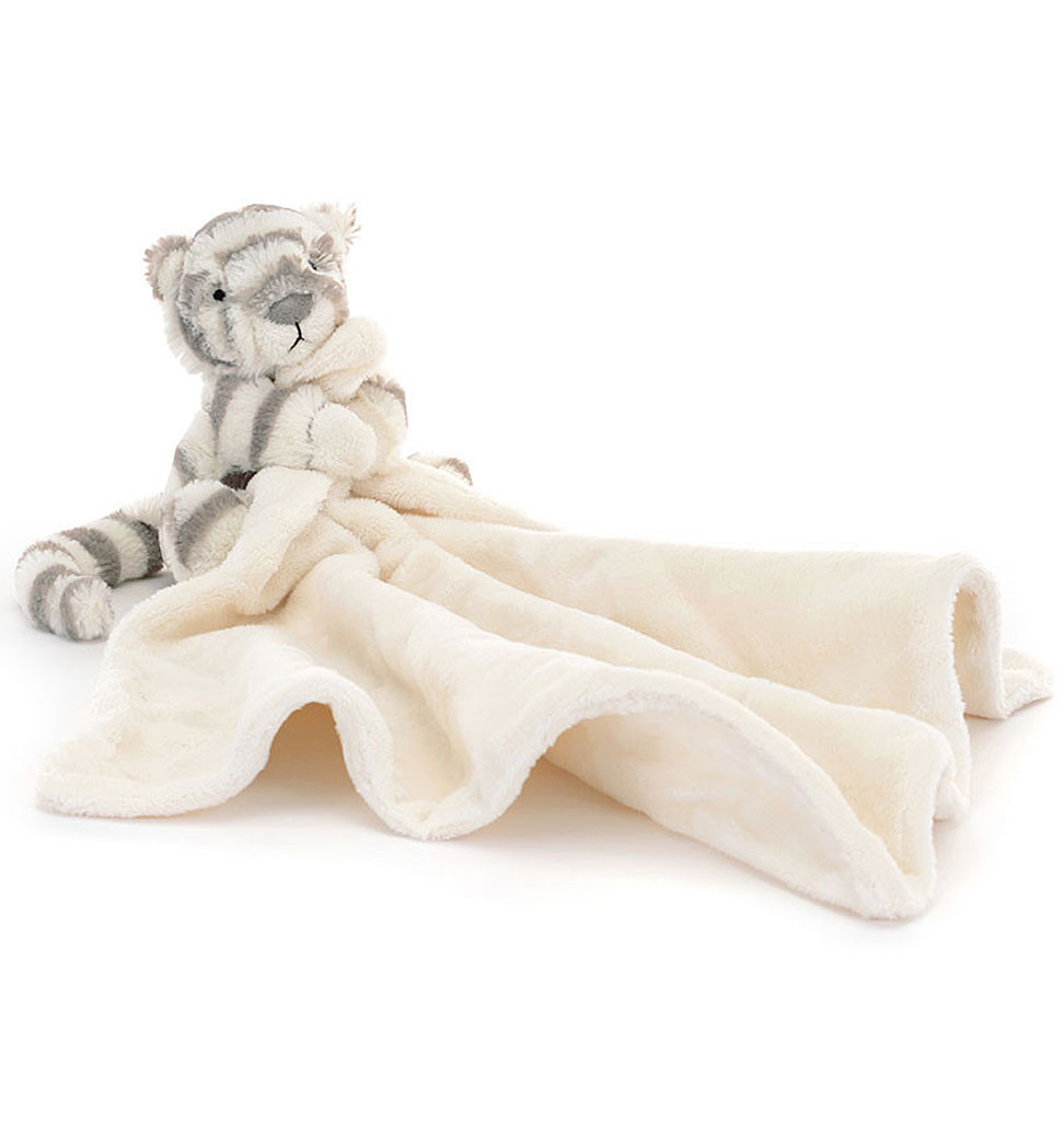 Jellycat knuffels Jellycat Schmusetuch Bashful Schneetiger