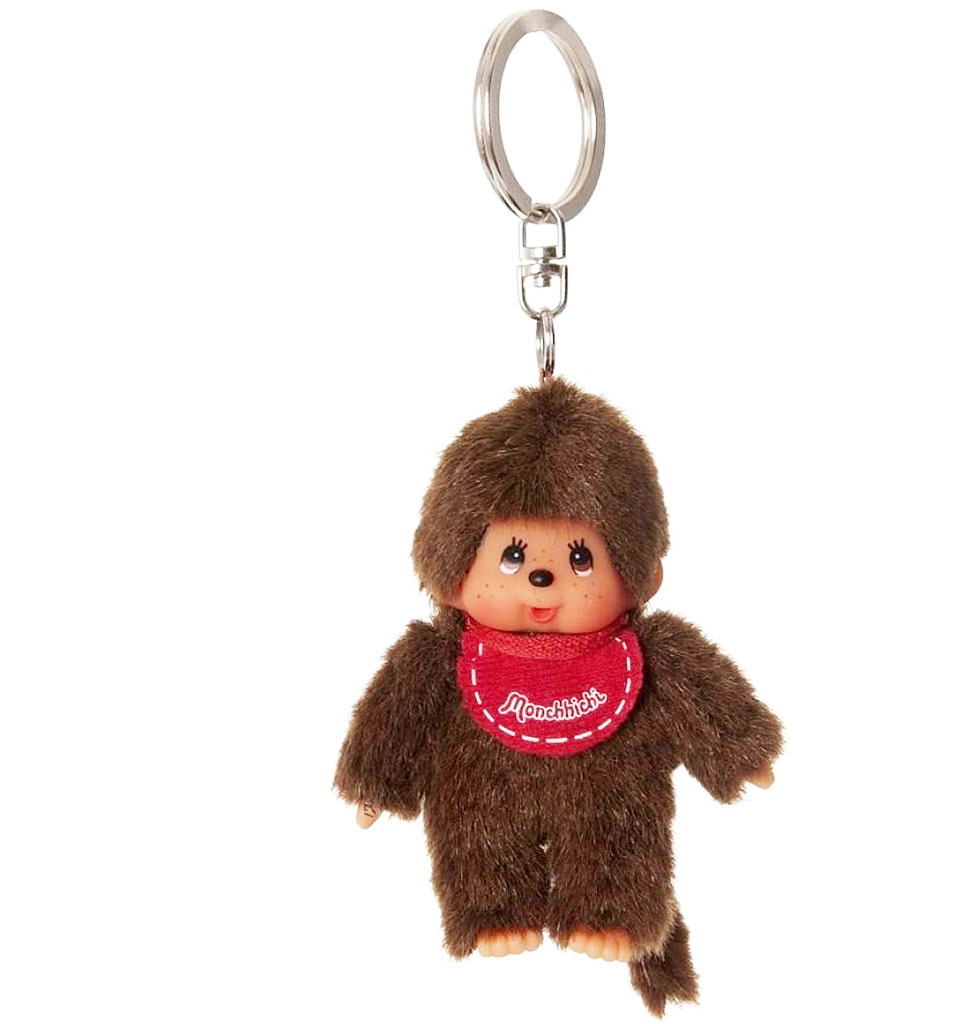 Monchhichi Monchhichi sleutelhanger / rood slabbetje
