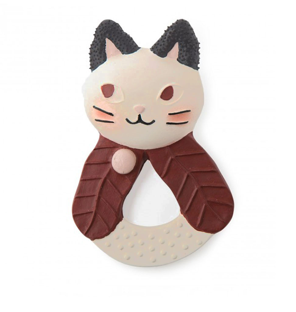 Moulin Roty Moulin Roty teething ring cat /b-choice