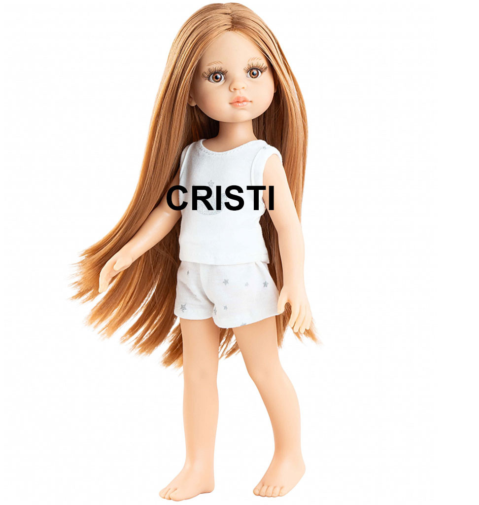 Paola Reina poppen Paola Reina Amigas doll Cristi with long hair