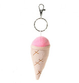 Heunec / recycled pet plush Strawberry ice cream keychain / Heunec