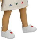 Heless Hausschuhe ohne Absatz mit Herzmotiv / geeignet für Amigas-Puppen