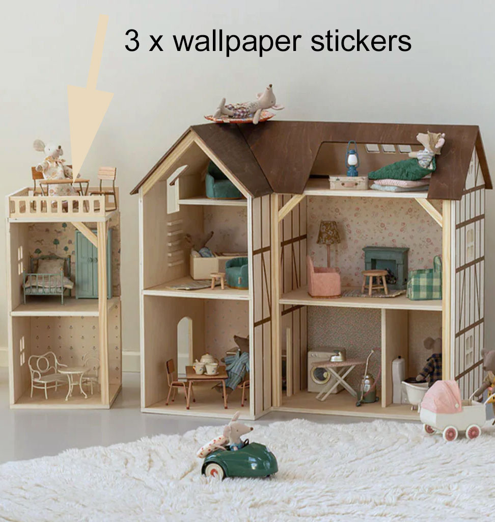 Maileg Maileg Mauseloch Bauernhaus Erweiterung / 3 x Tapetenaufkleber