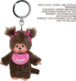 Monchhichi sleutelhanger meisje / roze