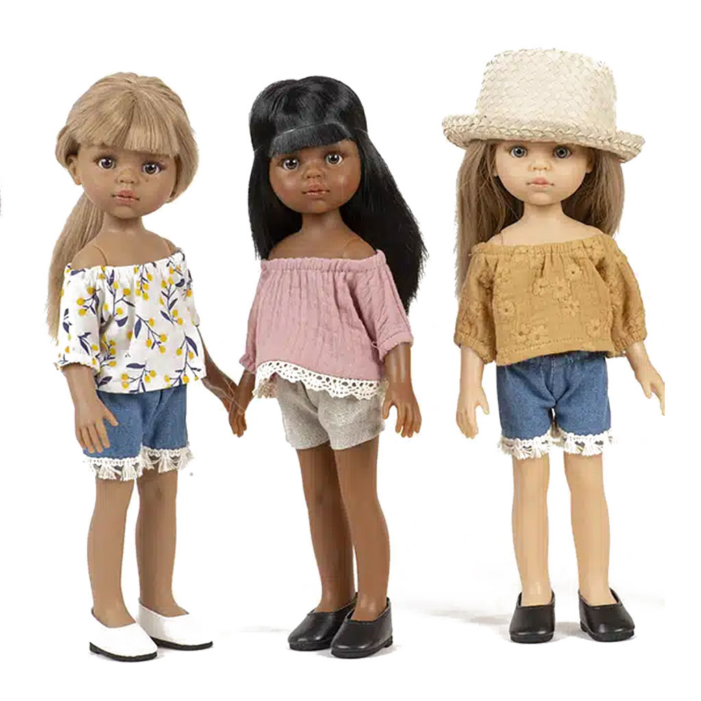 Minikane  Paola Reina zwarte schoenen voor Amigas poppen