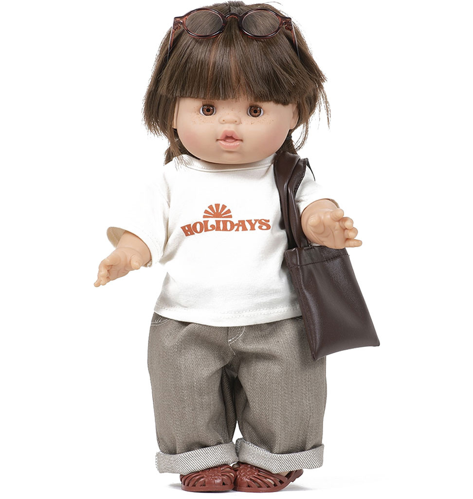 Minikane  Minikane tote bag in brown imitation leather for Gordi dolls